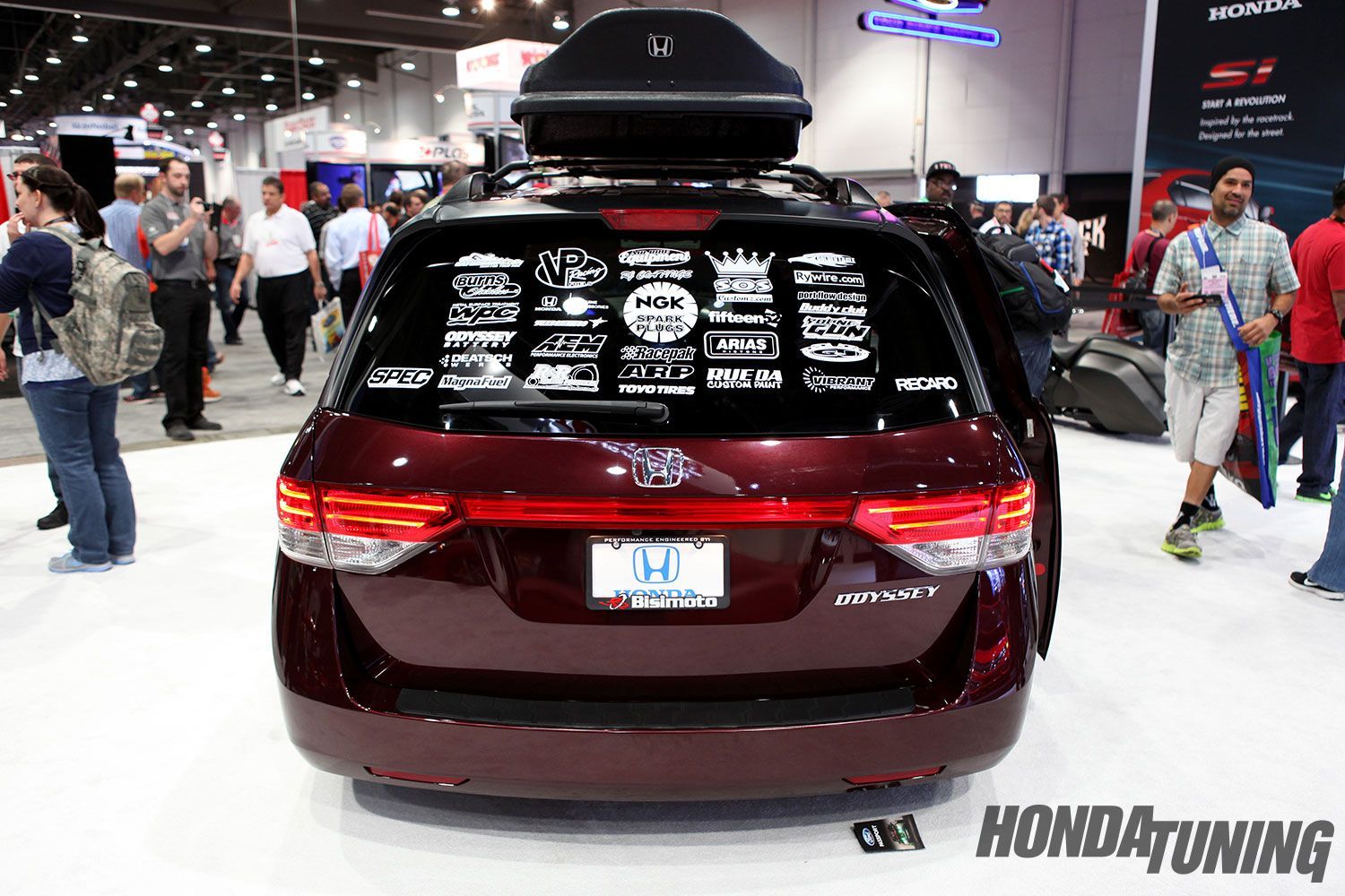Honda Odyssey with a custom SOS leather interior at the SEMA show